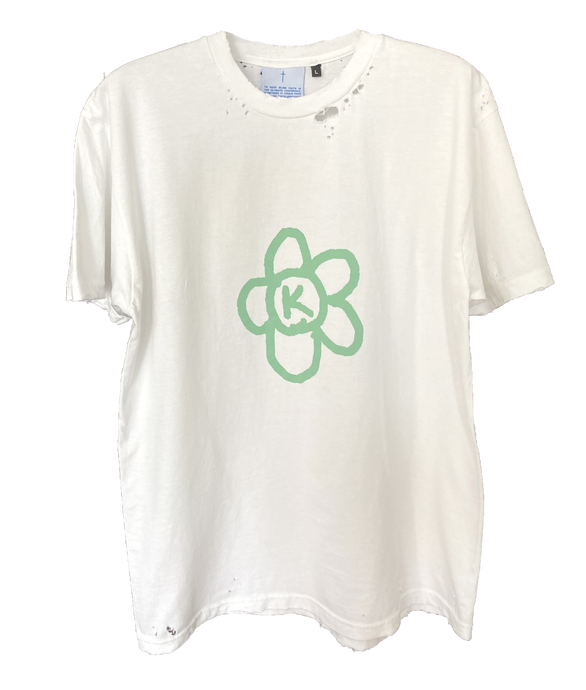 T SHIRT WHITE K-FLOWER