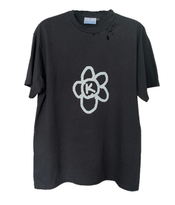 T SHIRT BLACK K-FLOWER